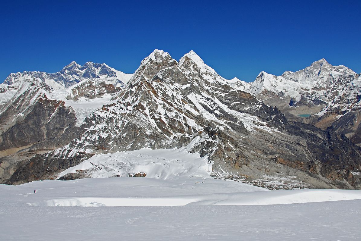 12 10 Nuptse South Face, Everest, Lhotse South Face, Lhotse, Lhotse Middle, Lhotse Shar, Peak 41, Mera La, P6770, Makalu West Face From Mera High Camp